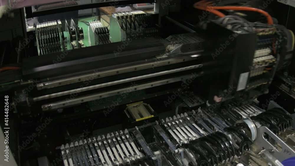 Manufacturing of printed circuit boards on a robot machine. Modern advanced technologies for integrated circuits. Manufacturing of printed circuit boards on a robot machine. Modern advanced technologies for integrated circuits.