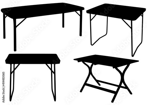 Travel folding tables in a set.