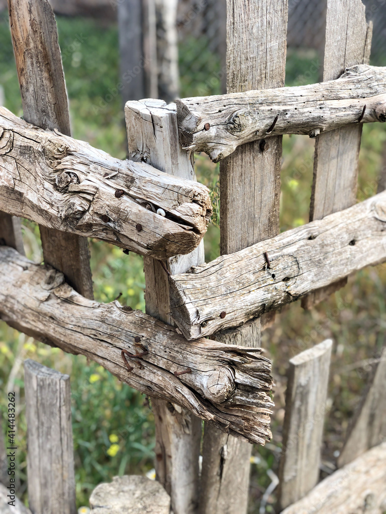 closeup detail of an old wooden fence closeup detail of an old wooden fence