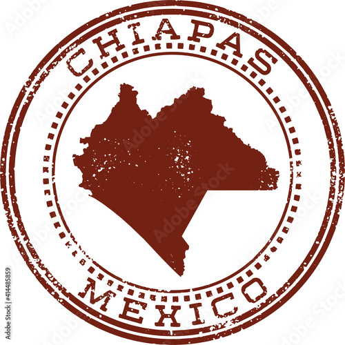 Chiapas Mexico State Vintage Travel Rubber Stamp