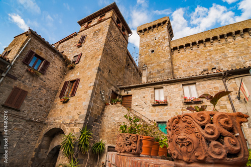 Bilde på lerret Medieval architecture in the small village of Bolsena, Italy