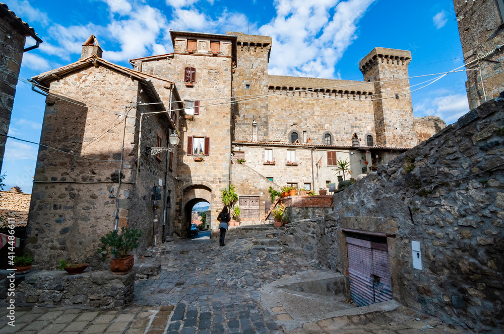 Medieval architecture in the small village of Bolsena, Italy