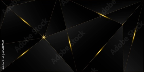 Black Luxury Gold Background. New Year Christmas Celebration Banner.