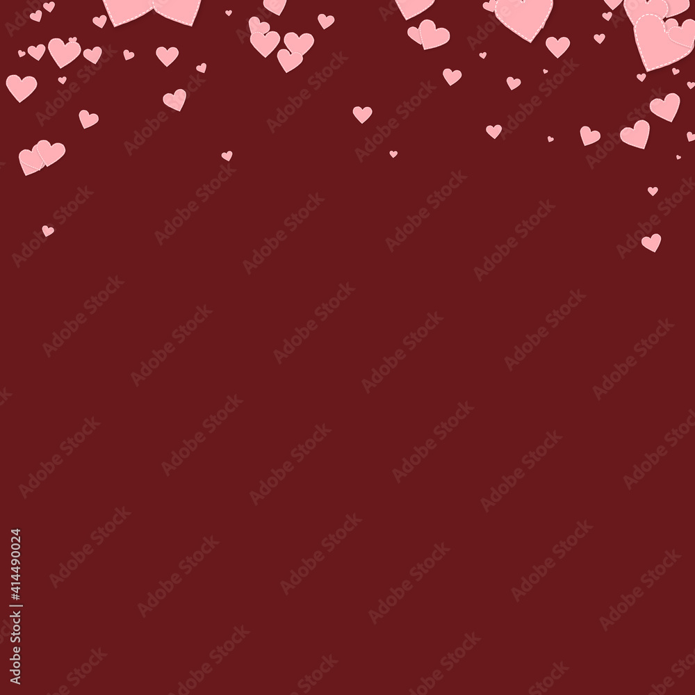 Pink heart love confettis. Valentine's day gradien Pink heart love confettis. Valentine's day gradien