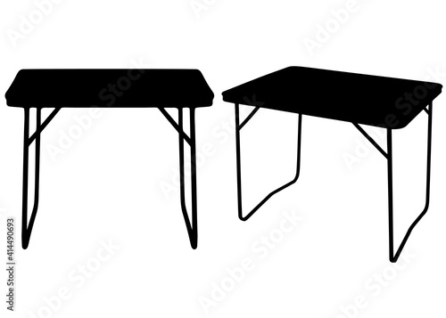 Small compact folding tables.