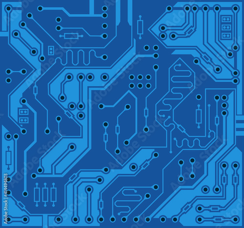 Circuit board, technology background. Digital electronic texture, high tech pattern. Vector wallpaper