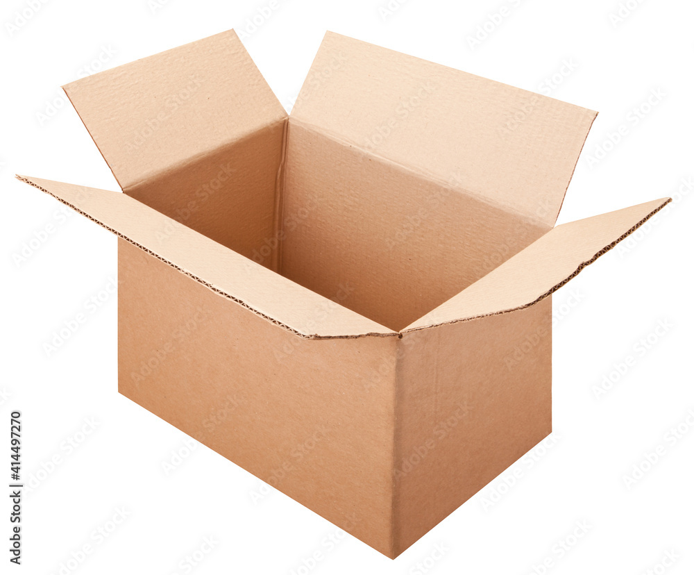 empty box isolated on the white background with clipping path empty box isolated on the white background with clipping path