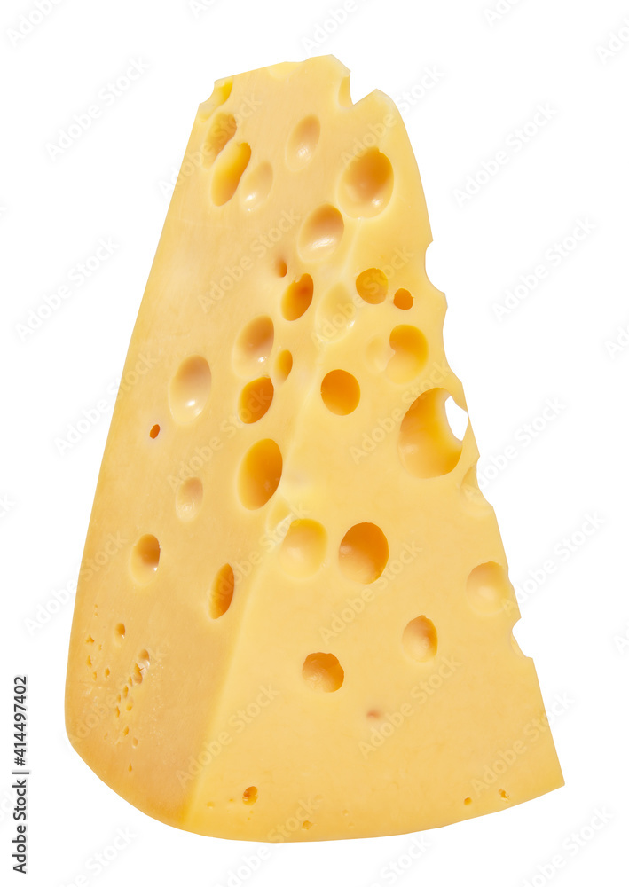 The perfect piece of swiss cheese isolated on white background with clipping path The perfect piece of swiss cheese isolated on white background with clipping path
