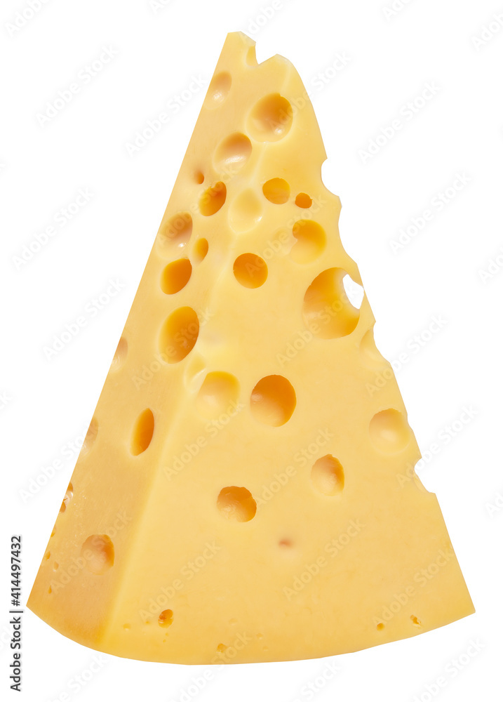 The perfect piece of swiss cheese isolated on white background with clipping path The perfect piece of swiss cheese isolated on white background with clipping path