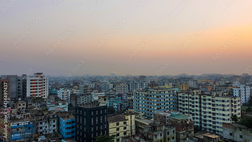Buildings of Dhaka city. Tall crowded buildings of the most densely populated area in Dhaka, Bangladesh. Buildings of Dhaka city. Tall crowded buildings of the most densely populated area in Dhaka, Bangladesh.