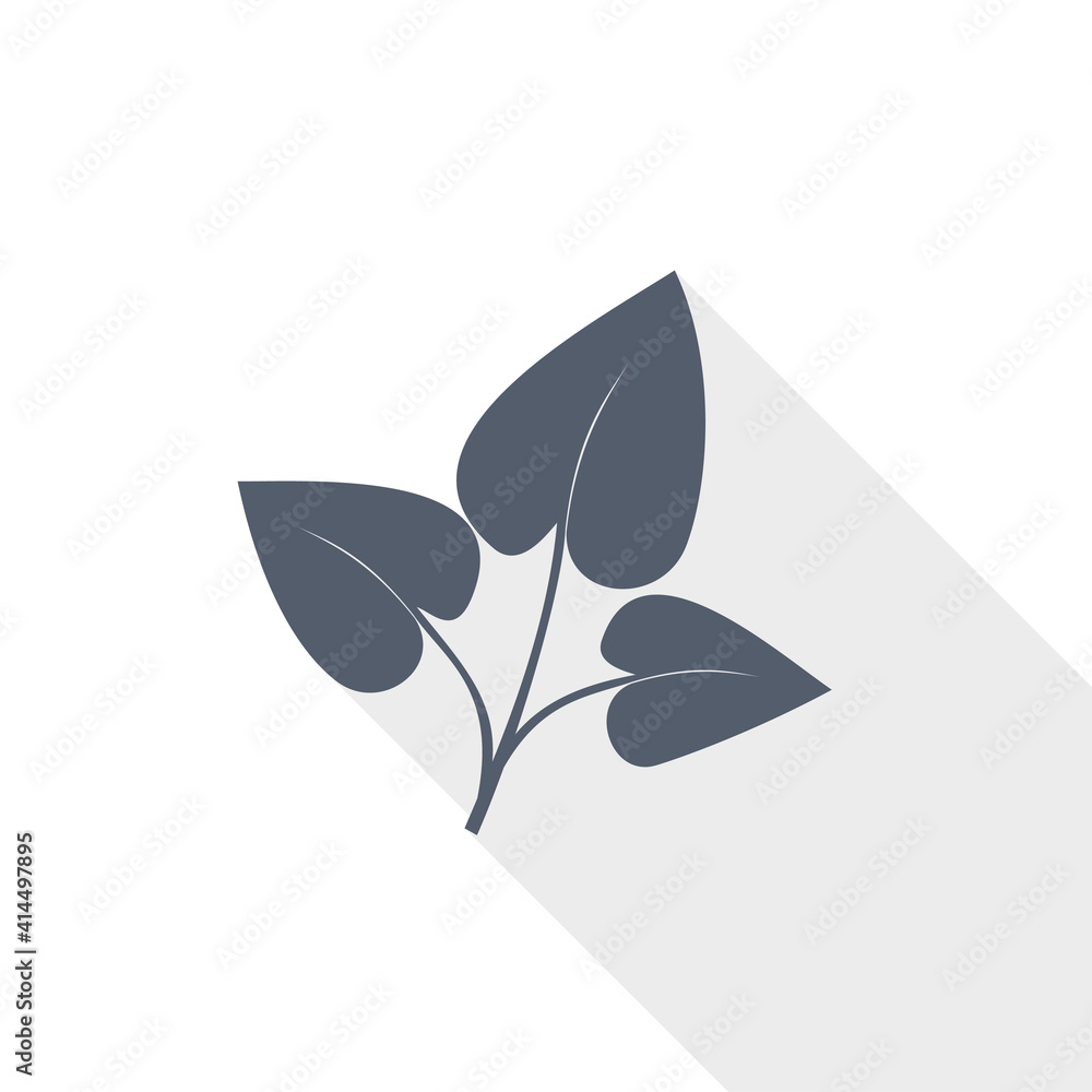 Leaf vector icon, flat design illustration in eps 10 Leaf vector icon, flat design illustration in eps 10