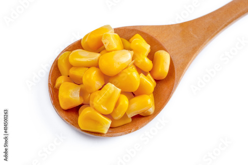 Heap of canned yellow sweet...