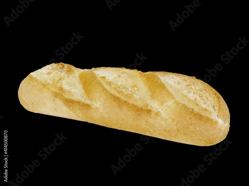 loaf of bread on a black background