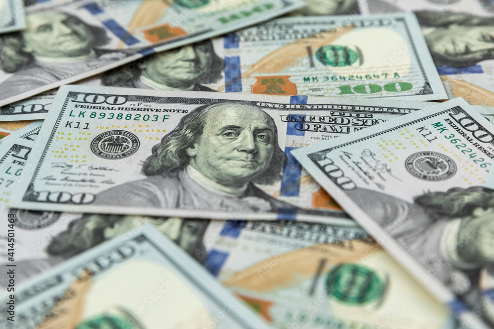 Texture US dollar. Background of one hundred dollar bills. Texture US dollar. Background of one hundred dollar bills.
