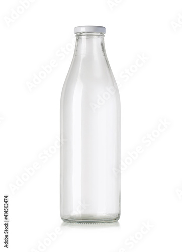 empty glass milk bottle