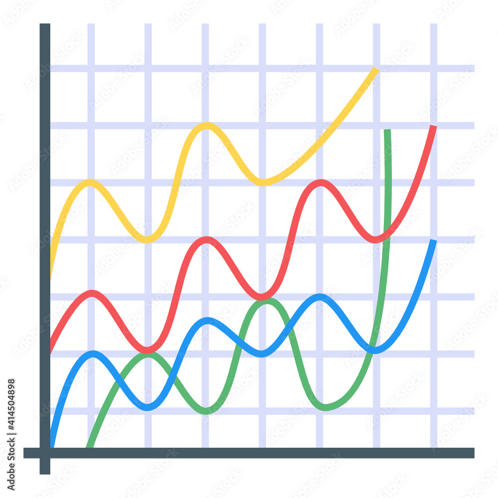 A market graph diagram icon in flat vector
A market graph diagram icon in flat vector
