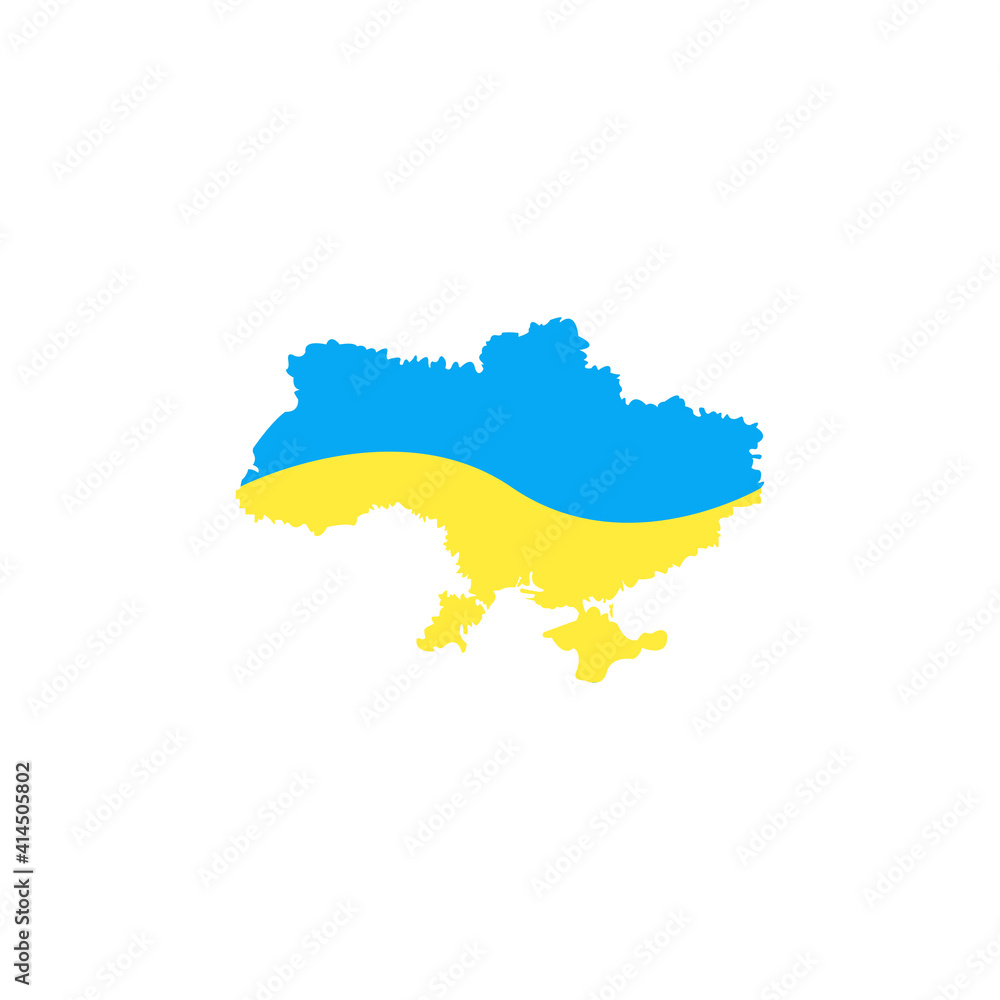 Fototapeta premium This is a Ukraine map isolated on a white background.
