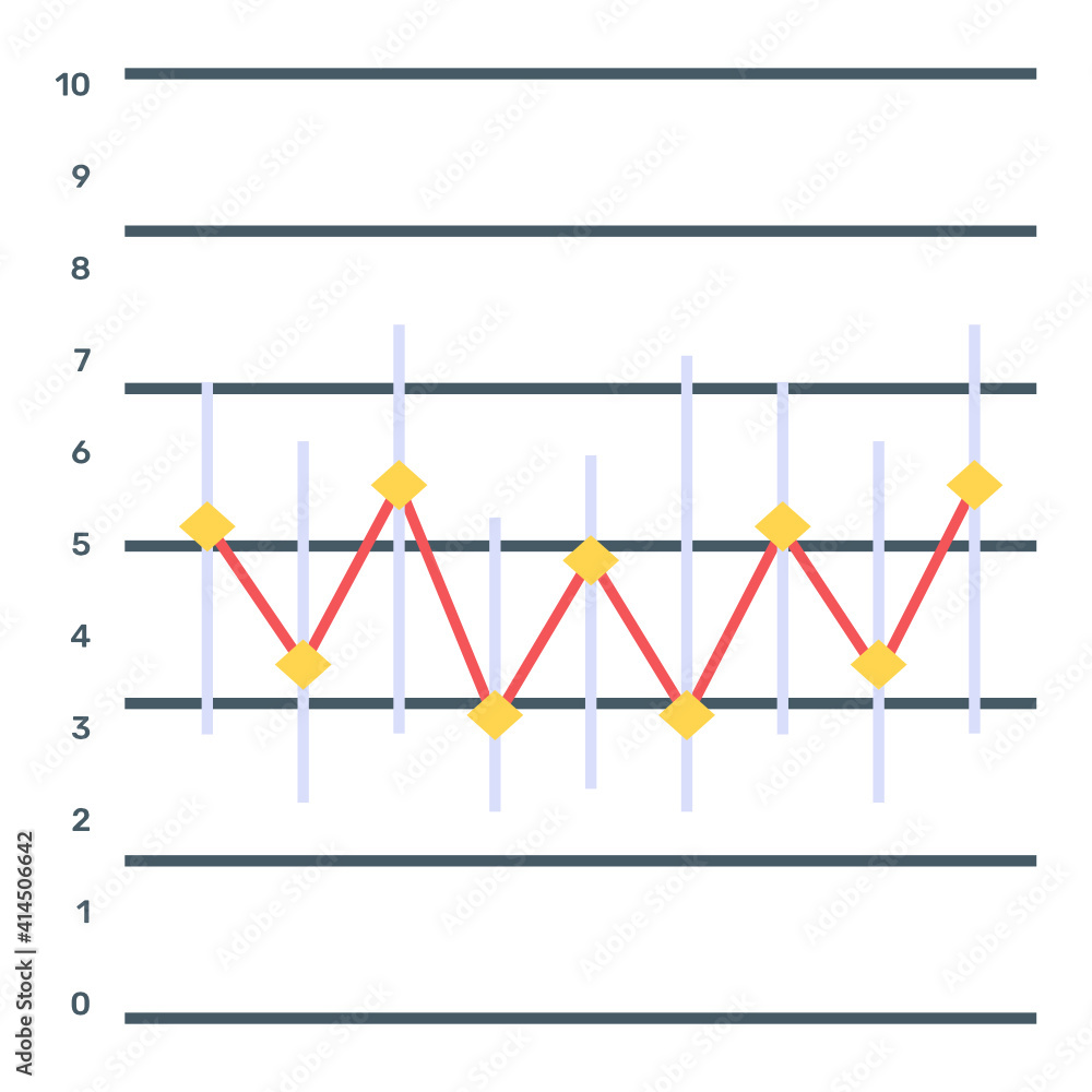 A box plot or a candlestick diagram icon in flat editable design
A box plot or a candlestick diagram icon in flat editable design