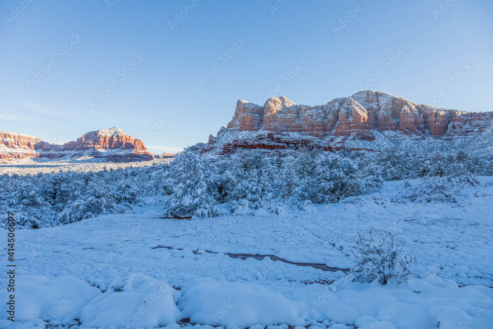 Scenic Winter Landscape in the Red Rocks of Sedona Arizona