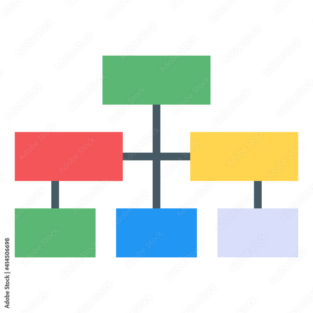 An algorithm infographic icon in flat editable design
An algorithm infographic icon in flat editable design