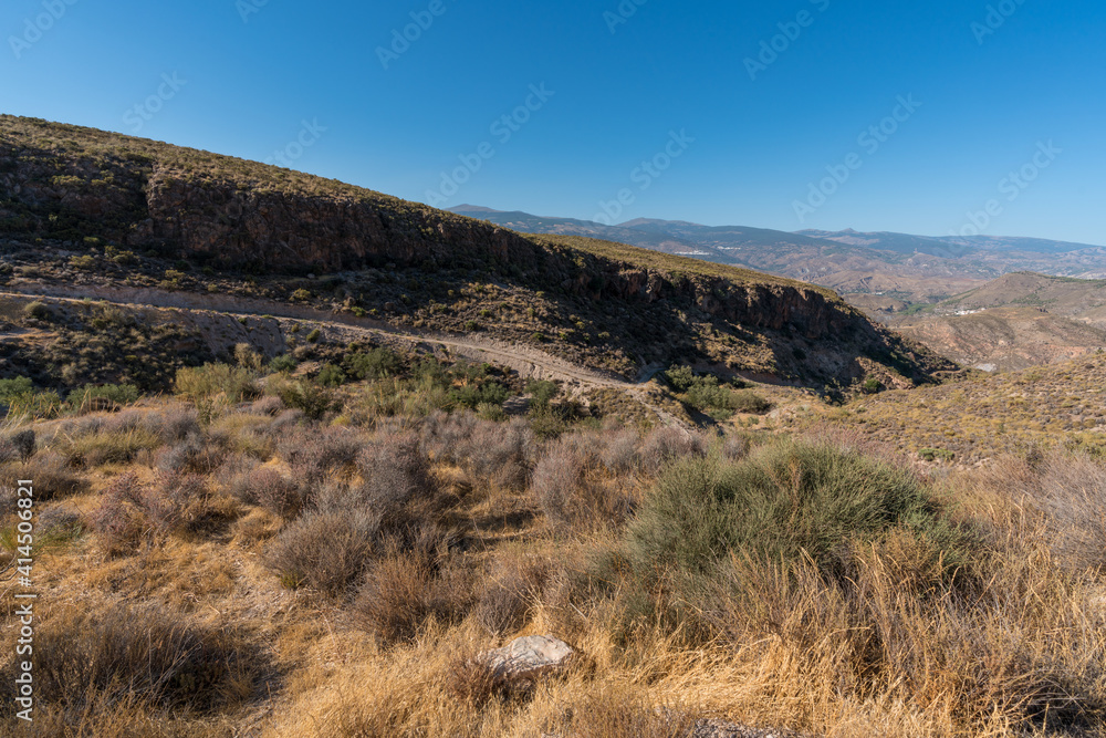 Mountainous landscape of La Alpujarra in southern Spain Mountainous landscape of La Alpujarra in southern Spain