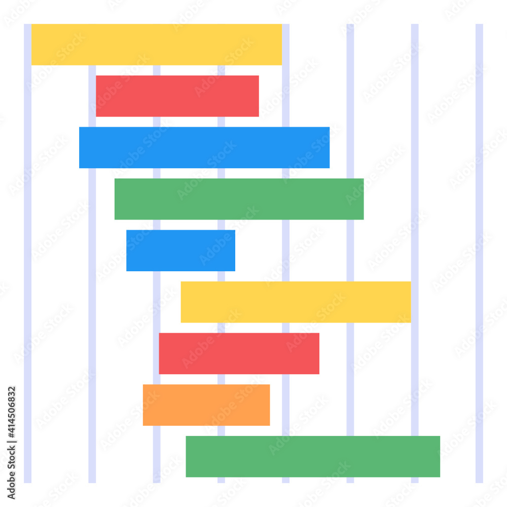 A perfect gantt graph icon in flat design
A perfect gantt graph icon in flat design