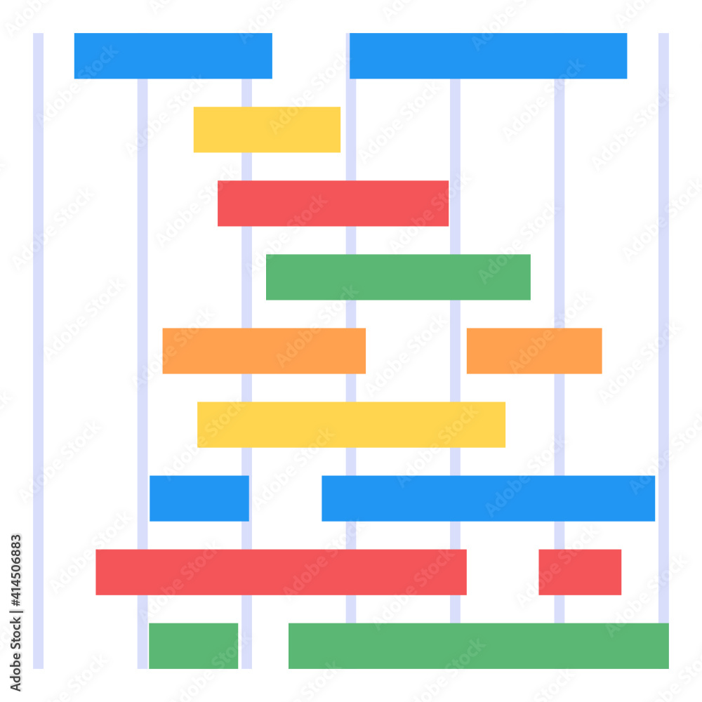 A perfect gantt graph icon in flat design
A perfect gantt graph icon in flat design