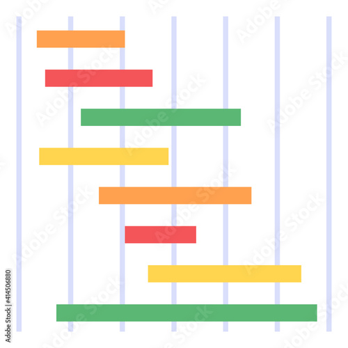 
A perfect gantt graph icon in flat design
