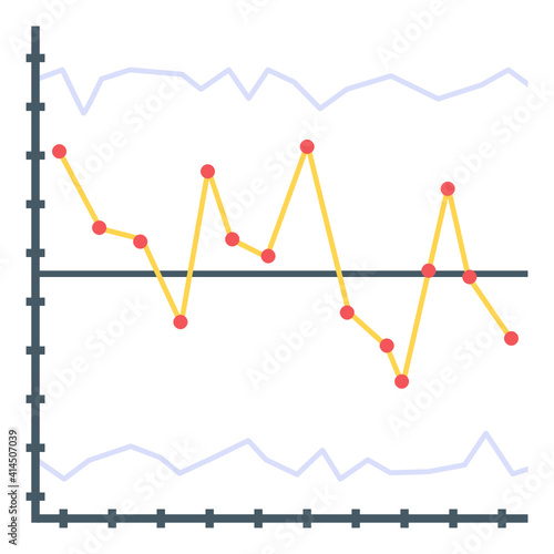 
Flat icon of control graph, editable vector
 photo