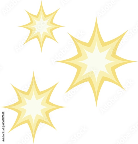 Vector illustration of star emoticon

