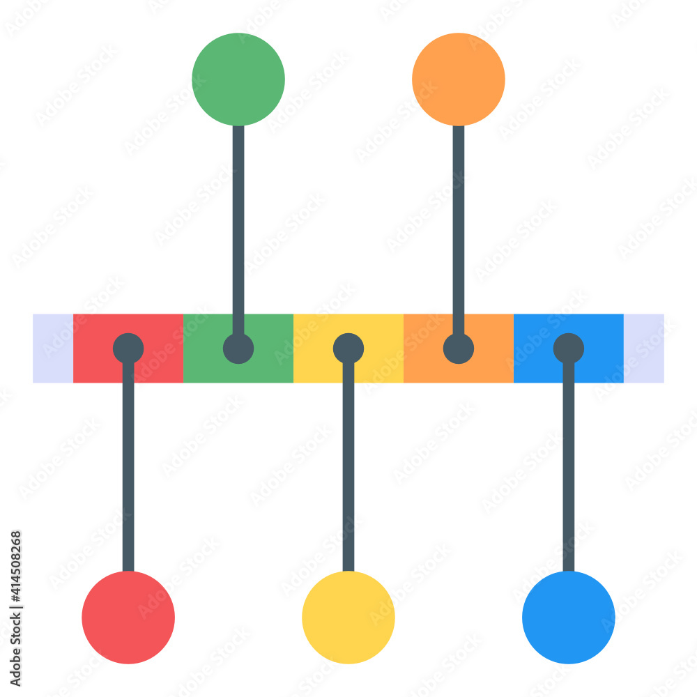 A timeline statistics icon in flat design
A timeline statistics icon in flat design