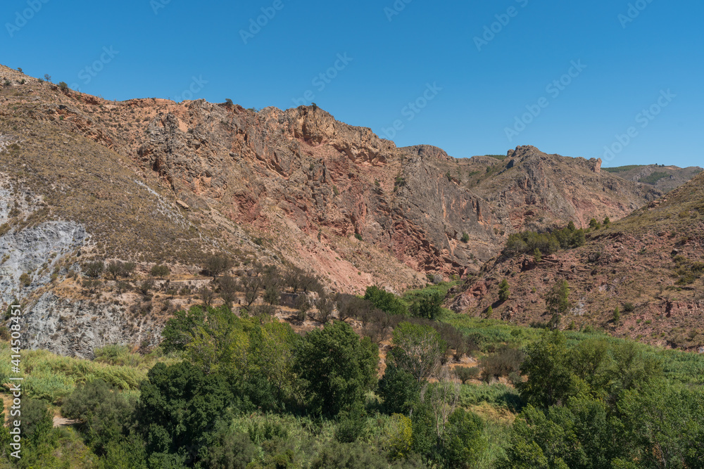 Mountainous landscape of La Alpujarra in southern Spain