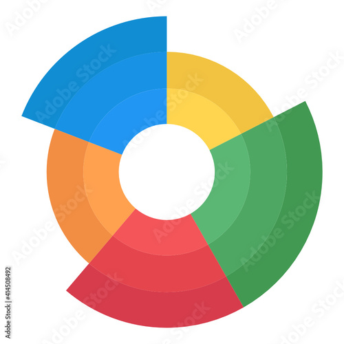 
A flat pie chart icon in editable design
