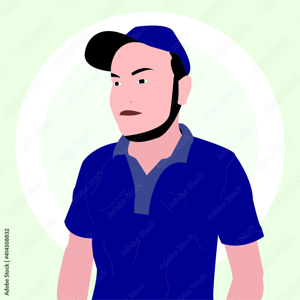 Boy Man wearing cap Digital illustration art
Boy Man wearing cap Digital illustration art