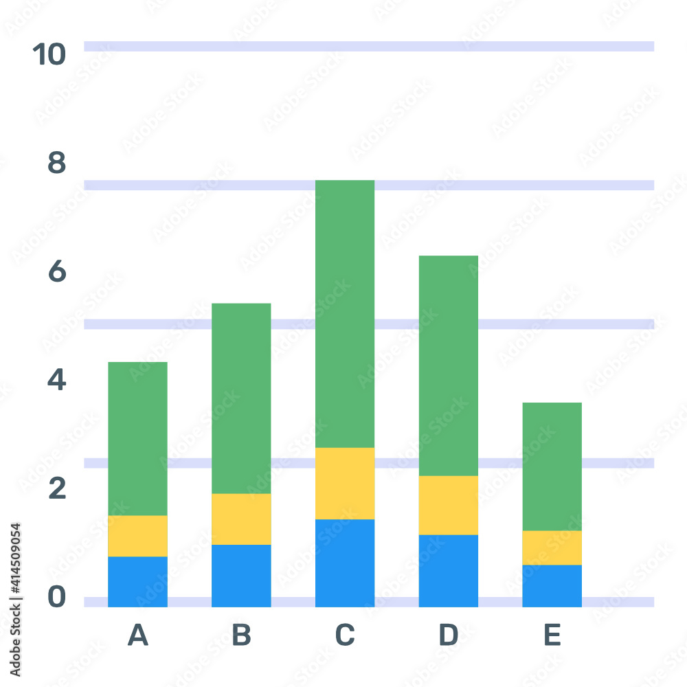 A flat icon of stacked bar chart in modern editable vector
A flat icon of stacked bar chart in modern editable vector