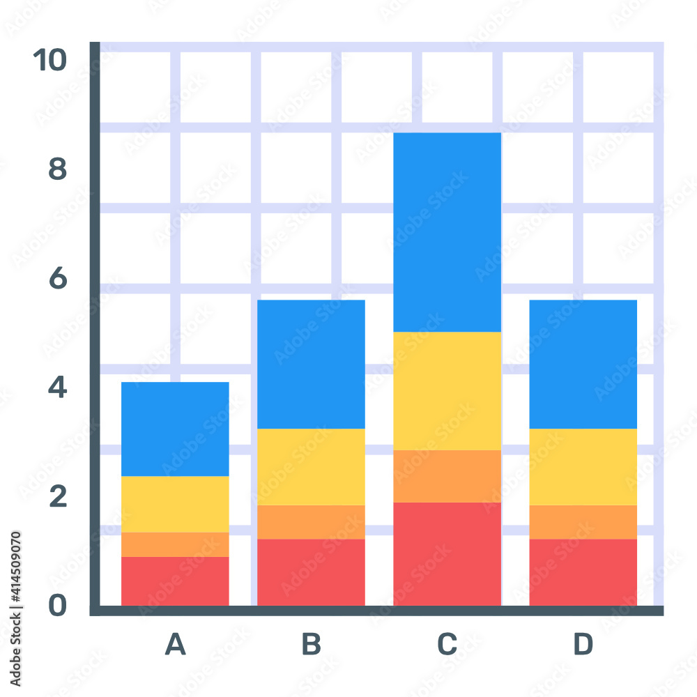 Stacked Bar Chart Icon