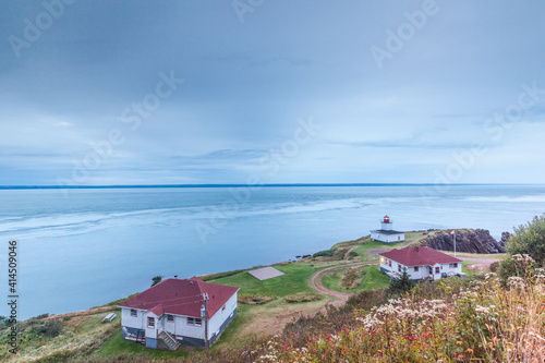 Canada, Nova Scotia, Advocate Harbour. Cape d'Or Lighthouse on the Bay of Fundy.