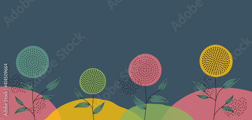 Abstract floral landscape