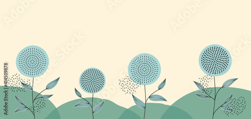 Abstract floral landscape