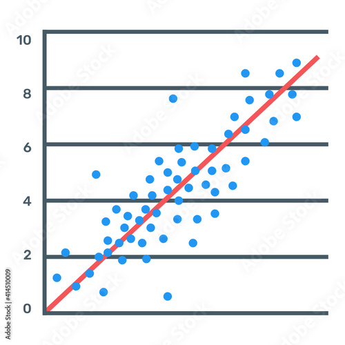 
Icon of scatter line graph in editable quality visual
