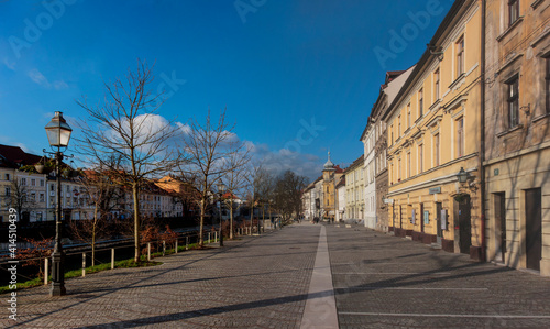 Panorama view of the street of the old city