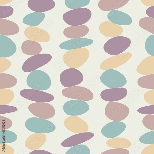 Meditation zen stones seamless pattern. Pebble balance