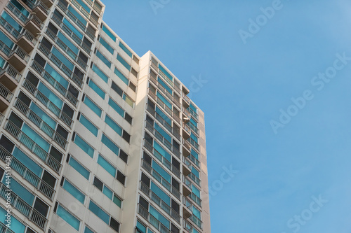 exterior of apartment building (Korean housing lifestyle) © van_sinsy