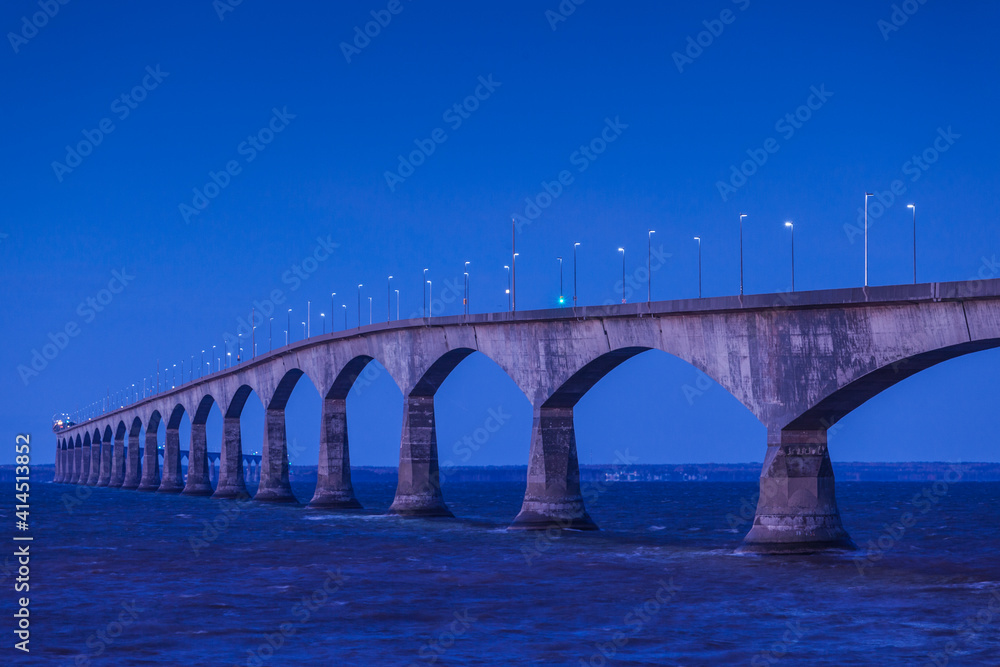 Canada, Prince Edward Island, Borden. Confederation Bridge, on the Northumberland Straight. Canada, Prince Edward Island, Borden. Confederation Bridge, on the Northumberland Straight.