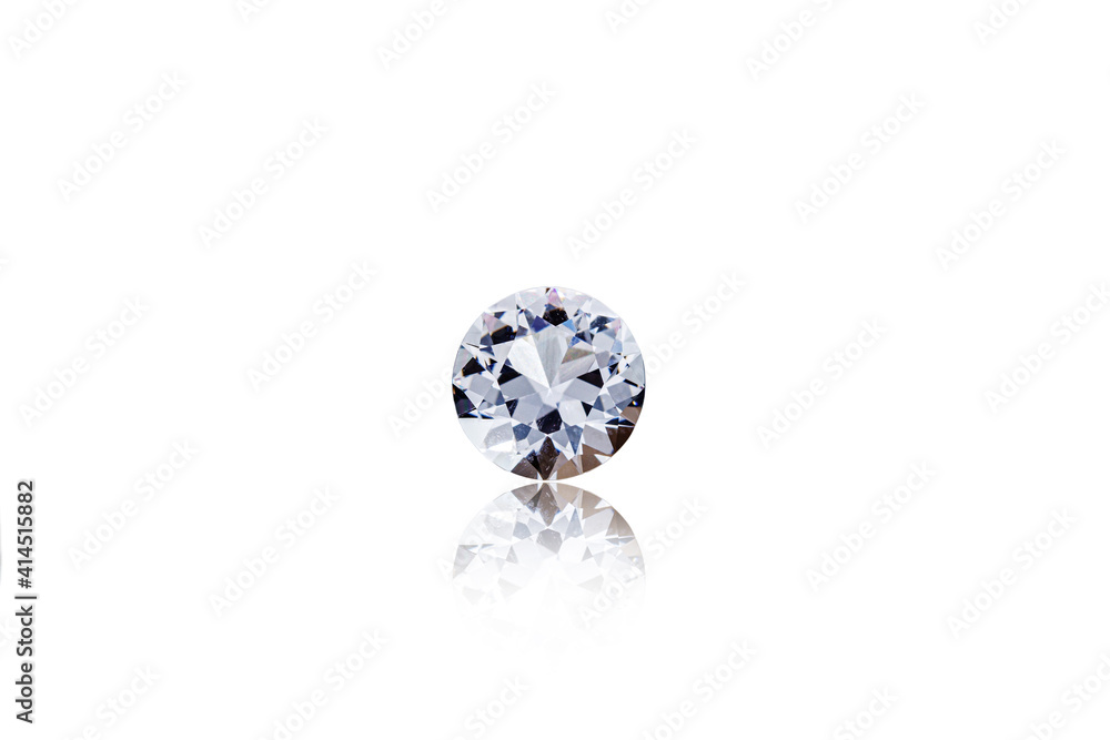 macro mineral faceted stone Morganite on a white background macro mineral faceted stone Morganite on a white background