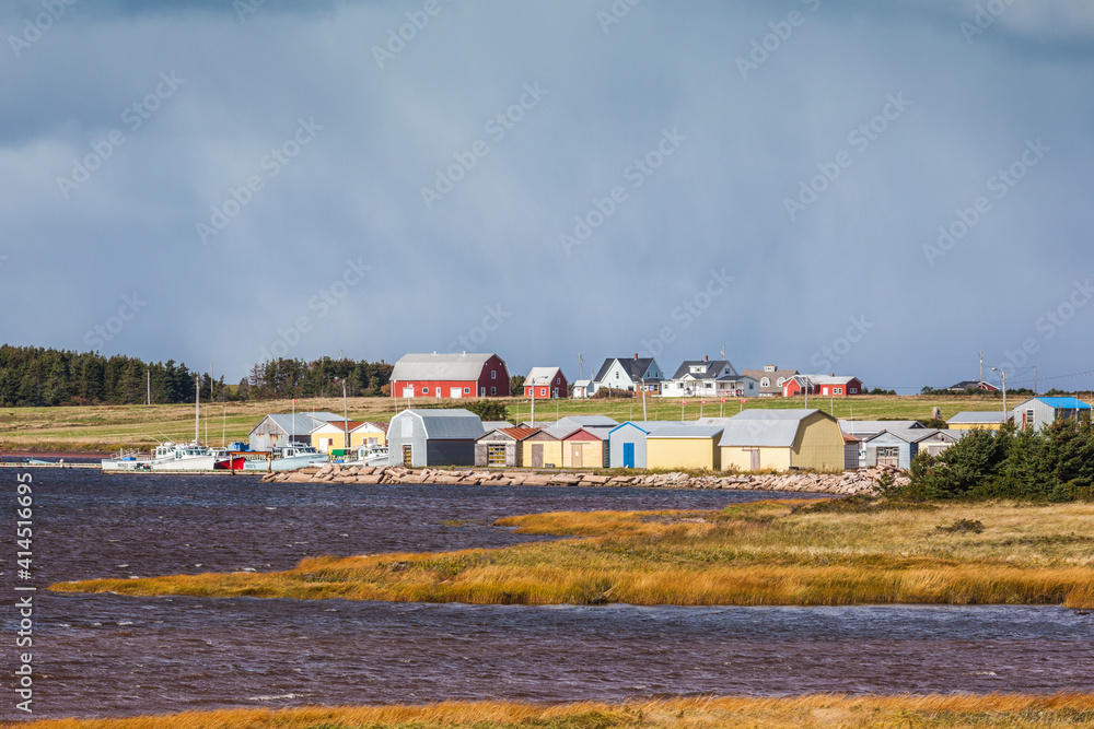 Fototapeta premium Canada, Prince Edward Island, North Lake. Small fishing harbor.
