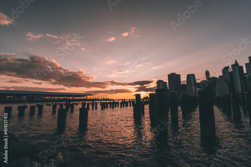 pier brooklyn new york summer sunset sea sky beautiful 
