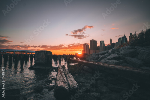 Photography sun clouds sunset pier woods buildings new york city water sea beautiful