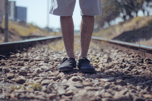 person  on railway © Tom