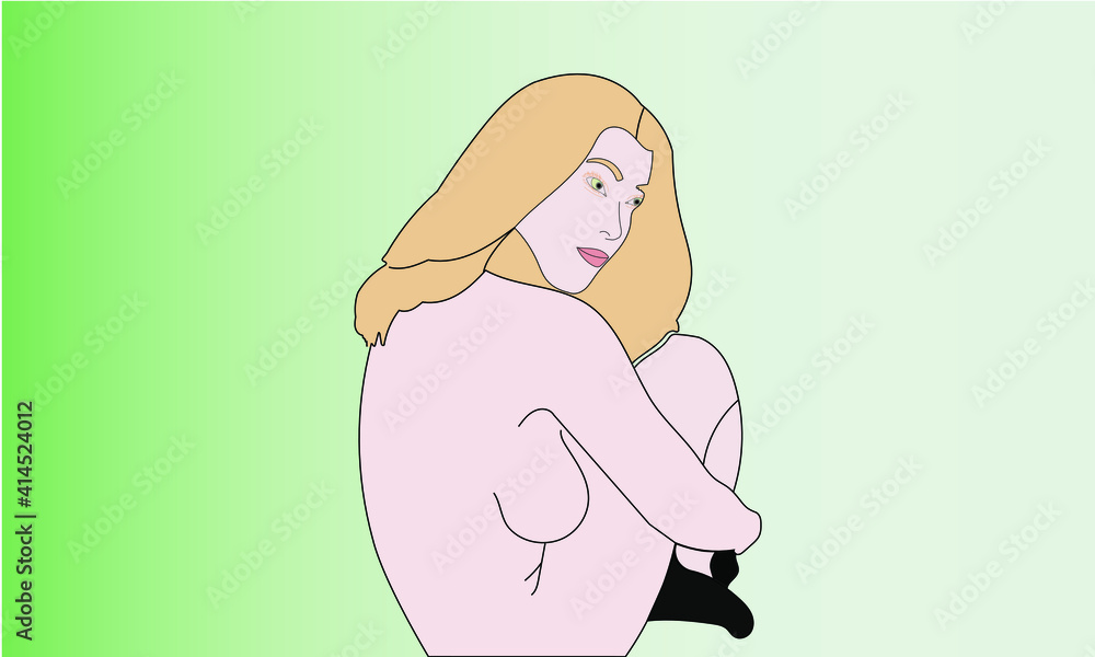 Nude woman sitting Nude woman sitting